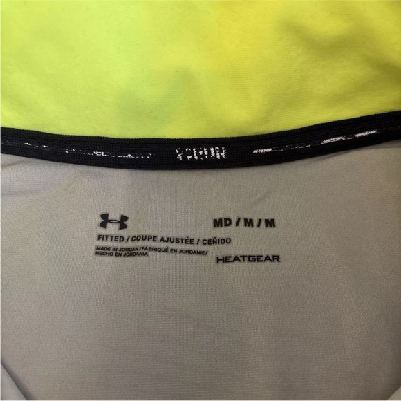 Women’s Under Armour Heatgear Beige Quarter Zip Size Medium With Thumb Holes - Picture 8 of 14